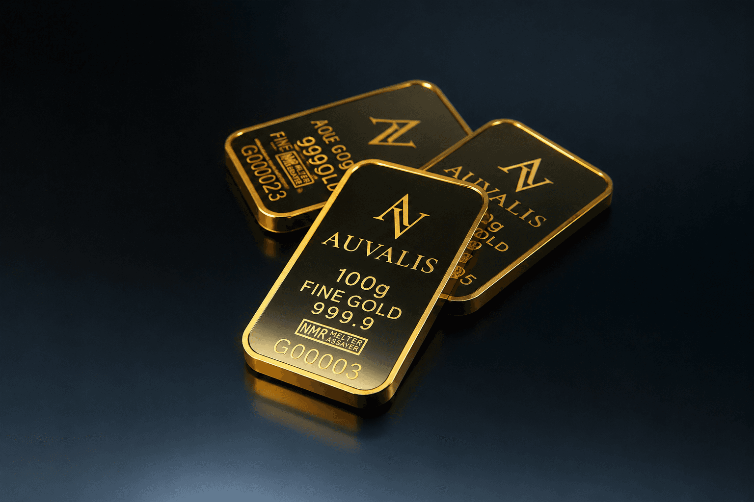 Barras Auvalis 100g · Fine Gold 999.9